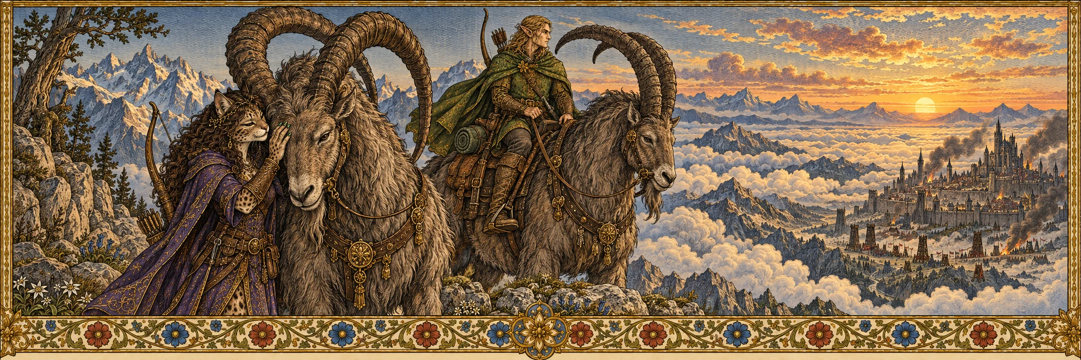 Leila und der Wanderer auf Steinhörnern