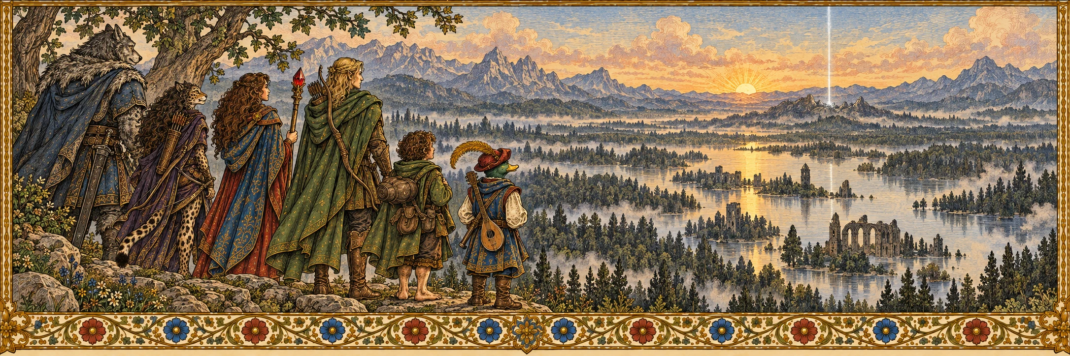 Ein silberner Faden hinter den Bergen